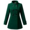 Cappotto Donna Allegra K Doppio Petto Colletto Verde