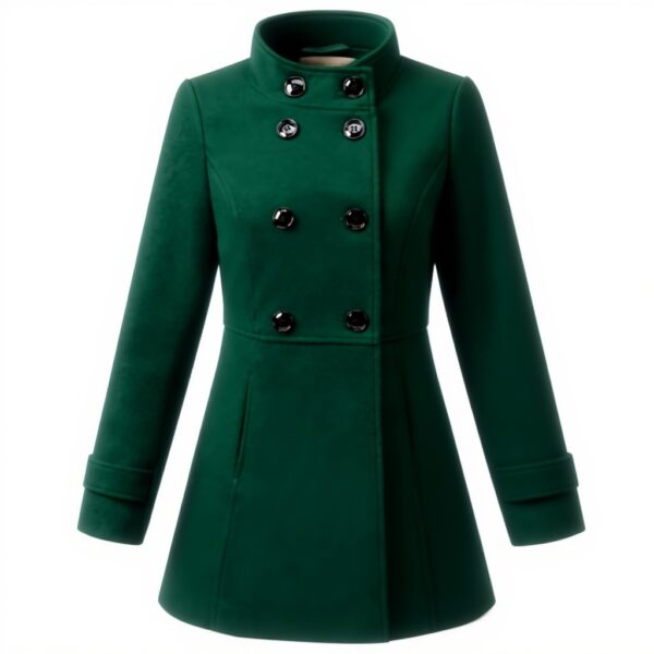 Cappotto Donna Allegra K Doppio Petto Colletto Verde
