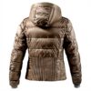 Giacca da sci Bogner donna beige cappuccio rimovibile