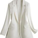 Blazer Donna Cdkoke Elegante Un Bottone Ufficio Colore-0