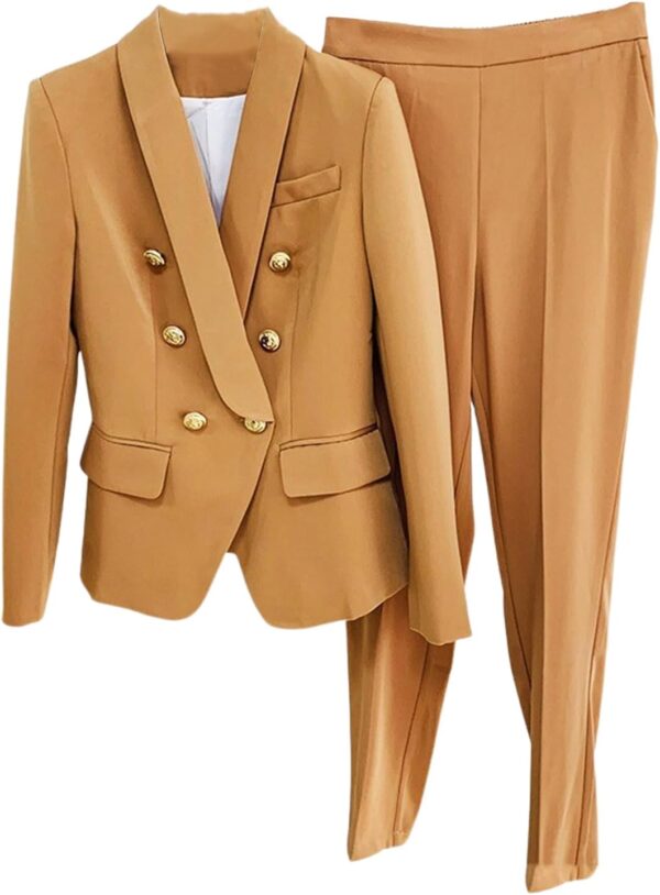 Tailleur pantalone donna Drkobr cotone lycra ufficio-0