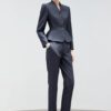 Tailleur Donna Cdkoke Pantalone Giacca Business Blu Navy-4