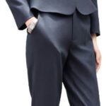 Tailleur Donna Cdkoke Pantalone Giacca Business Blu Navy-0