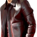 Giacca bomber pelle uomo AKSAH FASHION Marrone design