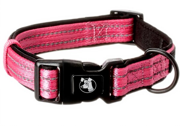 Collare per cani Alcott avventura riflettente neoprene rosa