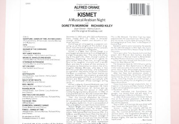 Kismet Alfred Drake Broadway Cast CD Musica Classica