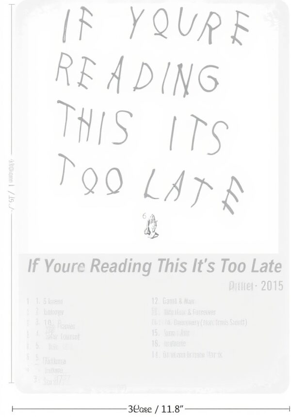 Poster decorativo Aubrey Drake Graham foglio di ferro 40x30