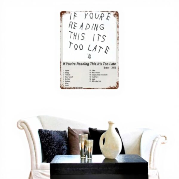 Poster decorativo Aubrey Drake Graham foglio di ferro 40x30