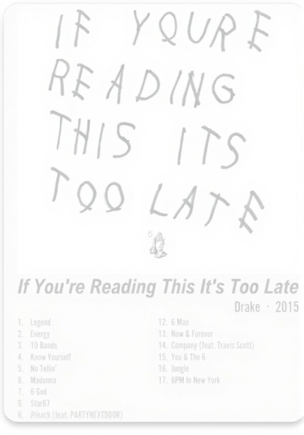 Poster decorativo Aubrey Drake Graham foglio di ferro 40x30