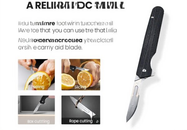 BEEK Coltello Pieghevole Bisturi EDC G10 Nero Grande