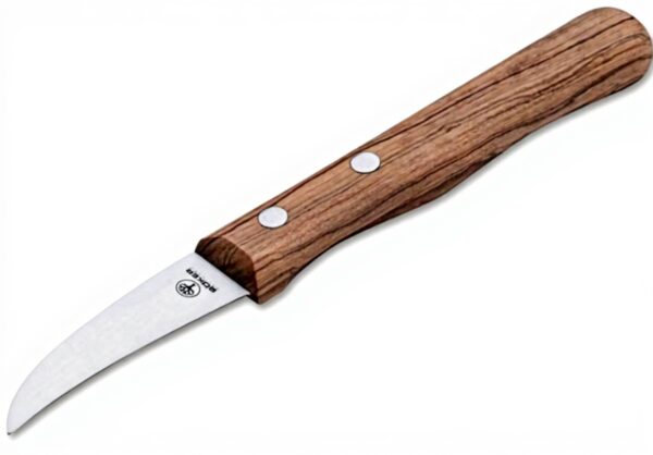 Coltello da cucina Böker lama acciaio manico legno ulivo