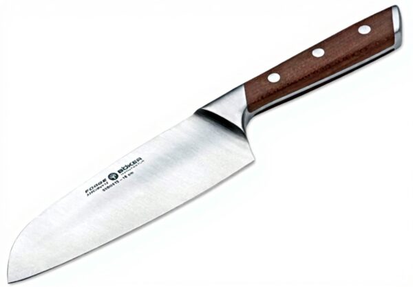 Coltello Santoku Böker Forge Wood acciaio legno cucina