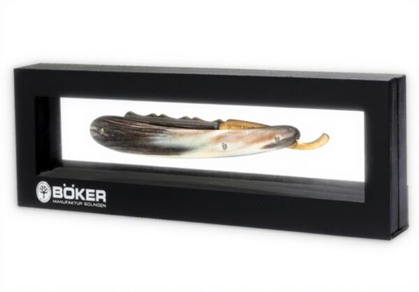 Böker rasoio manuale corno acciaio carbonio maschile