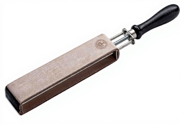 Coltello a serramanico Böker pelle nero tendicinghia a vite