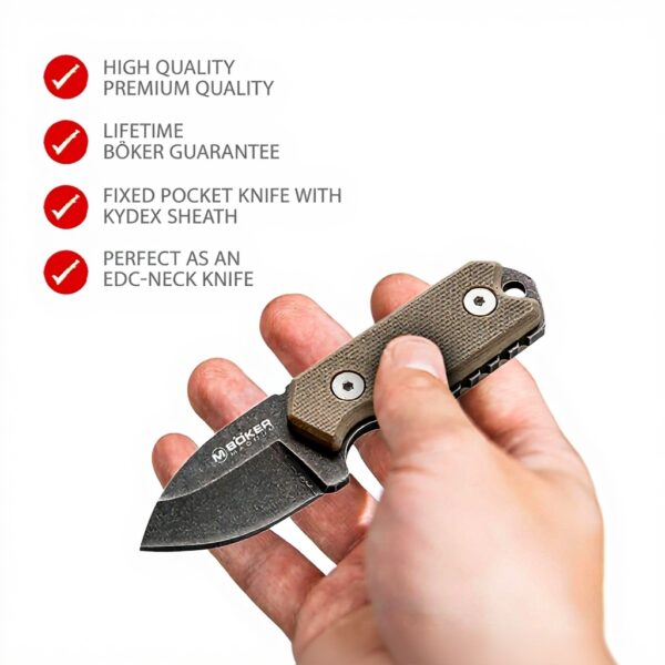 Coltello Boker Magnum Bom02636 Lama Fissa Nero Outdoor