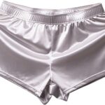 Boxer Uomo Rasa Setoso Spacco Laterale Biancheria Intima-0