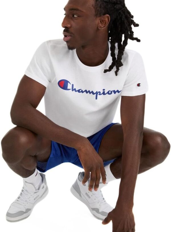 T-shirt Champion Classic Graphic Logo Uomo Bianco-4