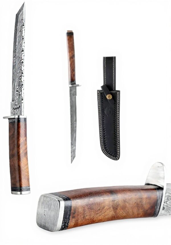 Coltelli da caccia Perkin acciaio damasco lama doppia