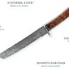 Coltelli da caccia Perkin acciaio damasco lama doppia