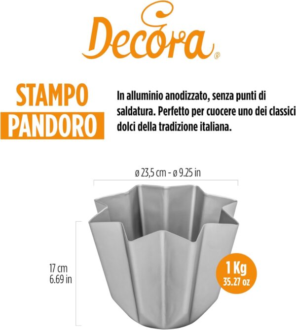 Stampo Pandoro Decora Alluminio Anodizzato 1 Kg-1