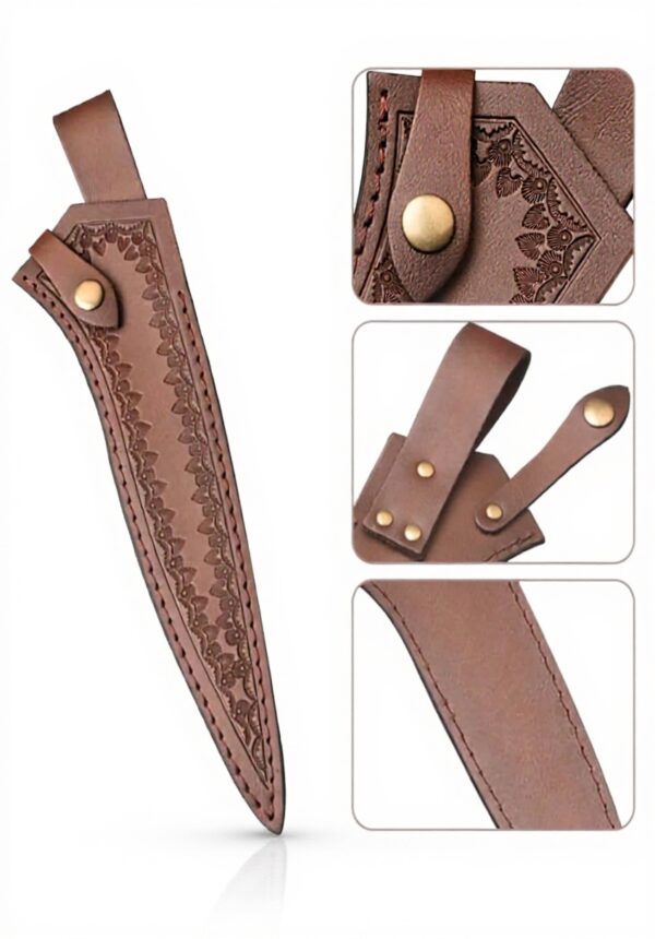 Fodero per Coltello Pelle DONGKER Design Retrò Cassetta