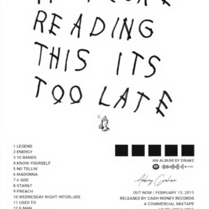 Drake Poster Targa Metallo Retrò Decorazione Parete Casa