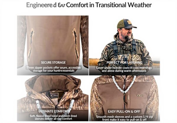 Felpa caccia uomo Drake Waterfowl softshell cappuccio