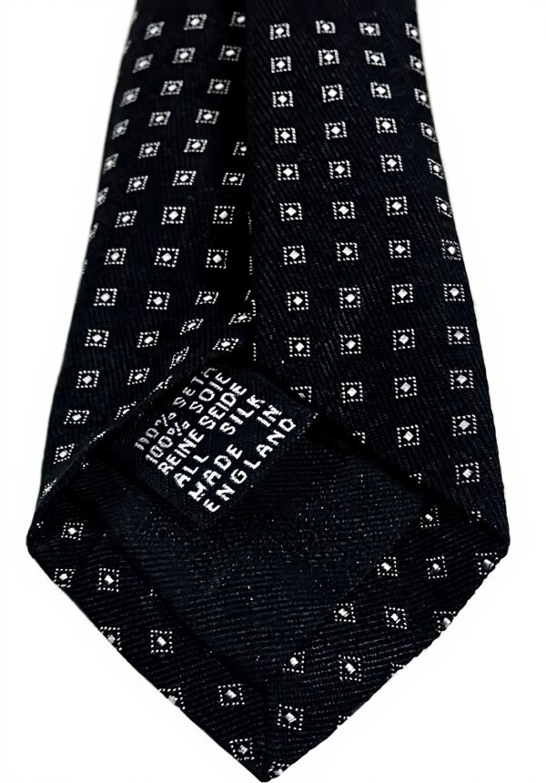 Cravatta DRAKES uomo seta blu bianco made in England