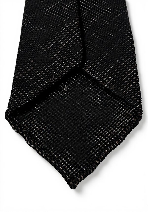 Cravatta Drakes uomo seta lino sfoderata moro beige