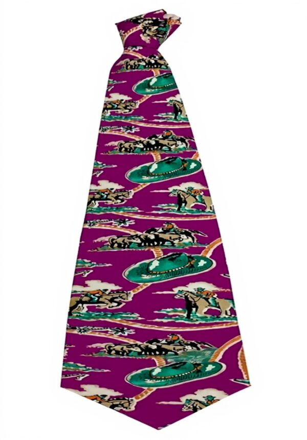 Cravatta DRAKES LONDON foderata fucsia fantasia Texas