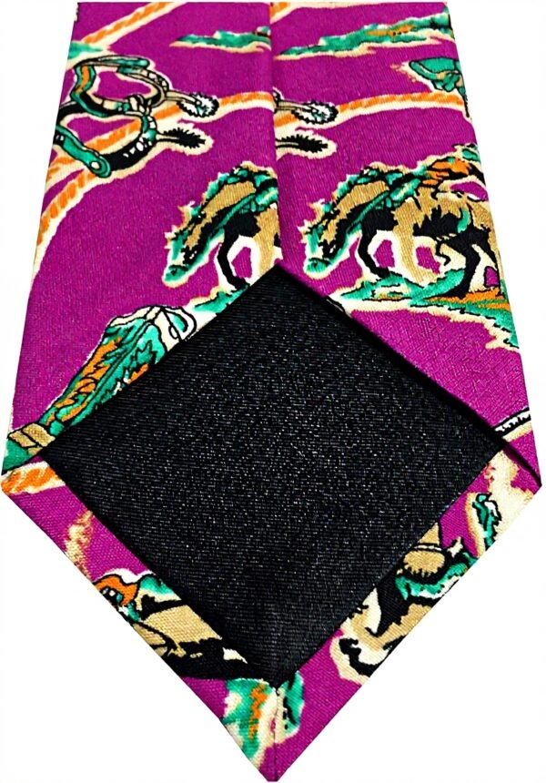 Cravatta DRAKES LONDON foderata fucsia fantasia Texas