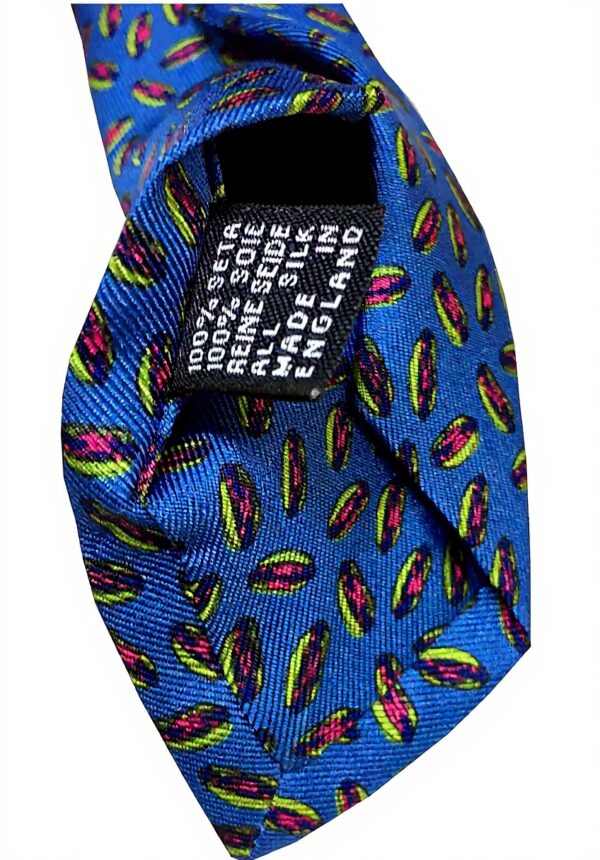 Cravatta Drakes London Hot Dog Azzurro Made in England Uomo