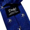 Cravatta DRAKES LONDON uomo seta bluette fantasia atletica