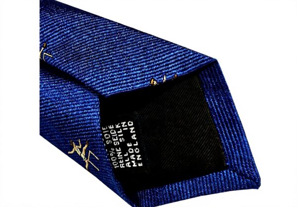 Cravatta DRAKES LONDON uomo seta bluette fantasia atletica