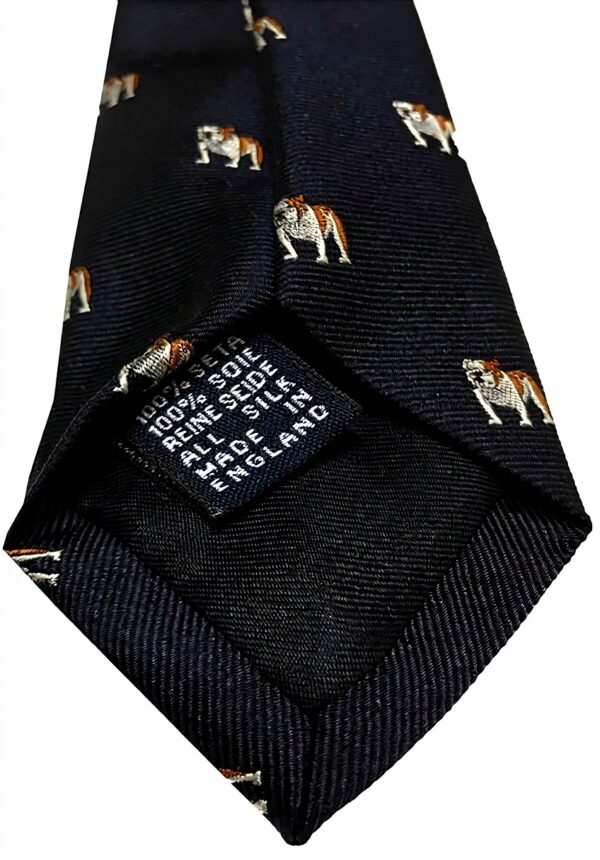 Cravatta DRAKES LONDON Uomo fantasia Cani Blu Made in