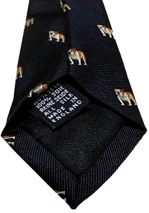 Cravatta DRAKES LONDON Uomo fantasia Cani Blu Made in