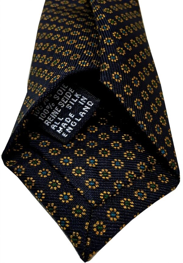 Cravatta DRAKES LONDON Uomo fantasia Fiori Blu Made in