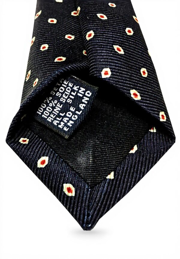 Cravatta DRAKES LONDON Uomo fantasia Gocce Blu Made in