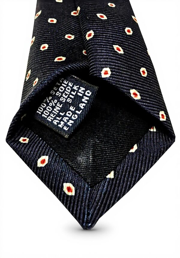 Cravatta DRAKES LONDON Uomo fantasia Gocce Blu Made in