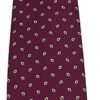 Cravatta Drake's London Uomo fantasia Gocce Prugna-0