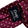 Cravatta Drakes London Uomo fantasia Gocce Prugna