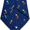 Cravatta Drakes London Uomo fantasia Golf Blu Chiaro