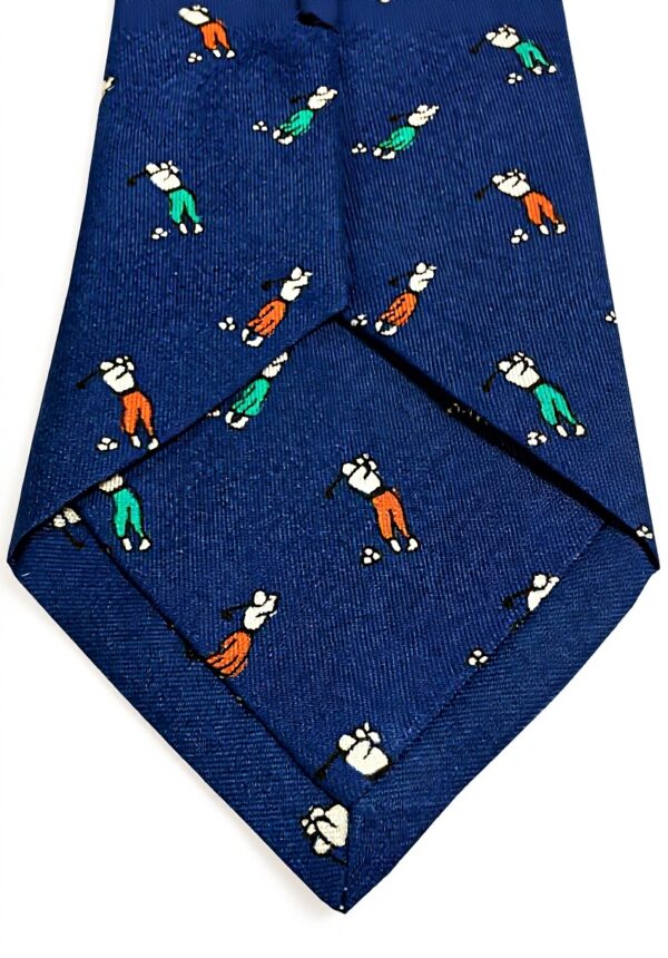 Cravatta Drakes London Uomo fantasia Golf Blu Chiaro