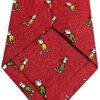 Cravatta Drakes London Uomo fantasia Golf Rosso Inghilterra