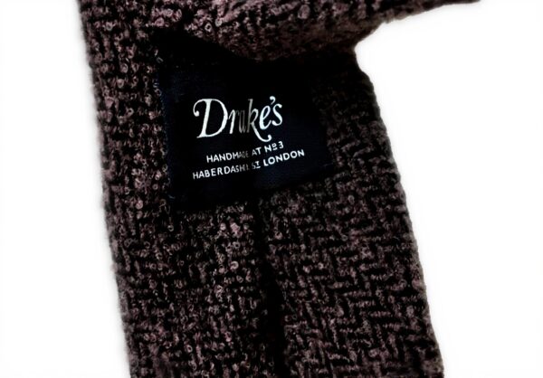 Cravatta uomo DRAKES LONDON lana fantasia spinata glicine