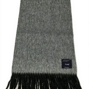 Drakes Sciarpa Uomo Grigio Antracite Lana Agnello Angora