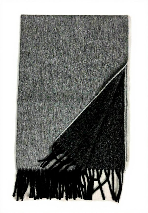 Drakes Sciarpa Uomo Grigio Antracite Lana Agnello Angora