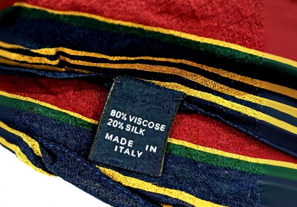 Sciarpa uomo DRAKE righe viscosa seta Made in Italy