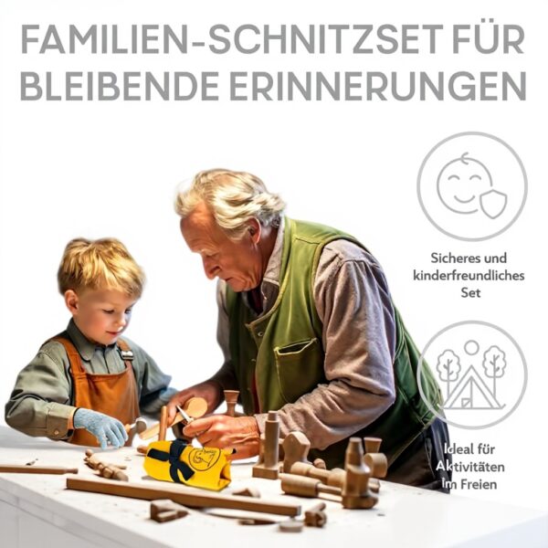 Coltello intaglio bambini Eli set sicurezza acciaio inox