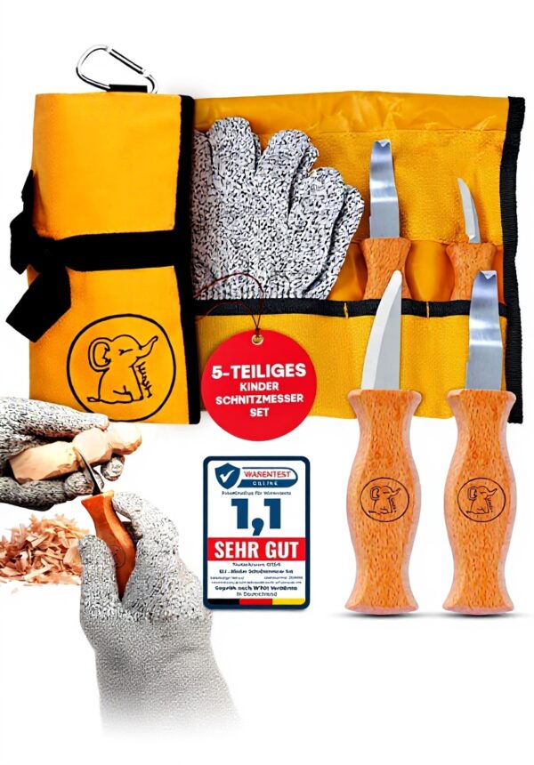 Coltello intaglio bambini Eli set sicurezza acciaio inox